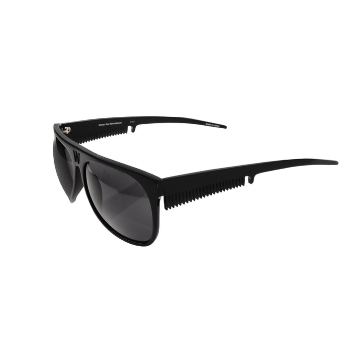 Walter Van Beirendonck Black Acetate Comb Detail Sunglasses