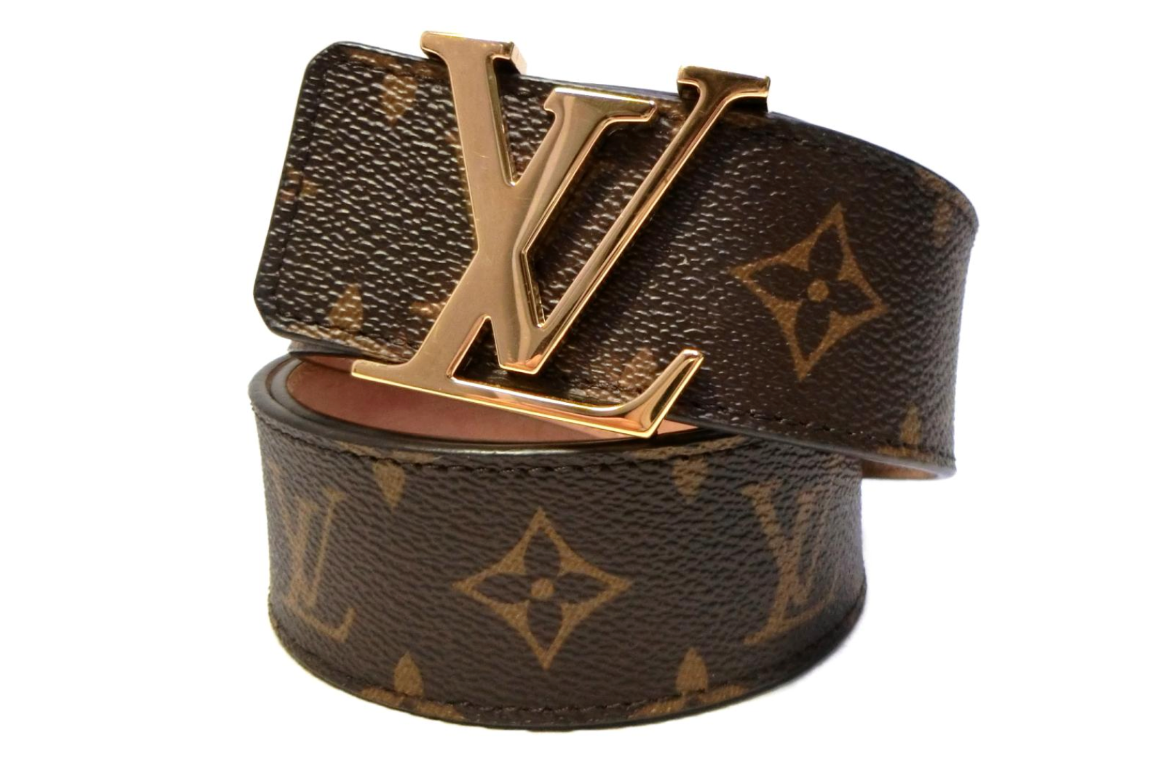 Louis Vuitton Initiales Gold Monogram Belt Front Lodz Polska