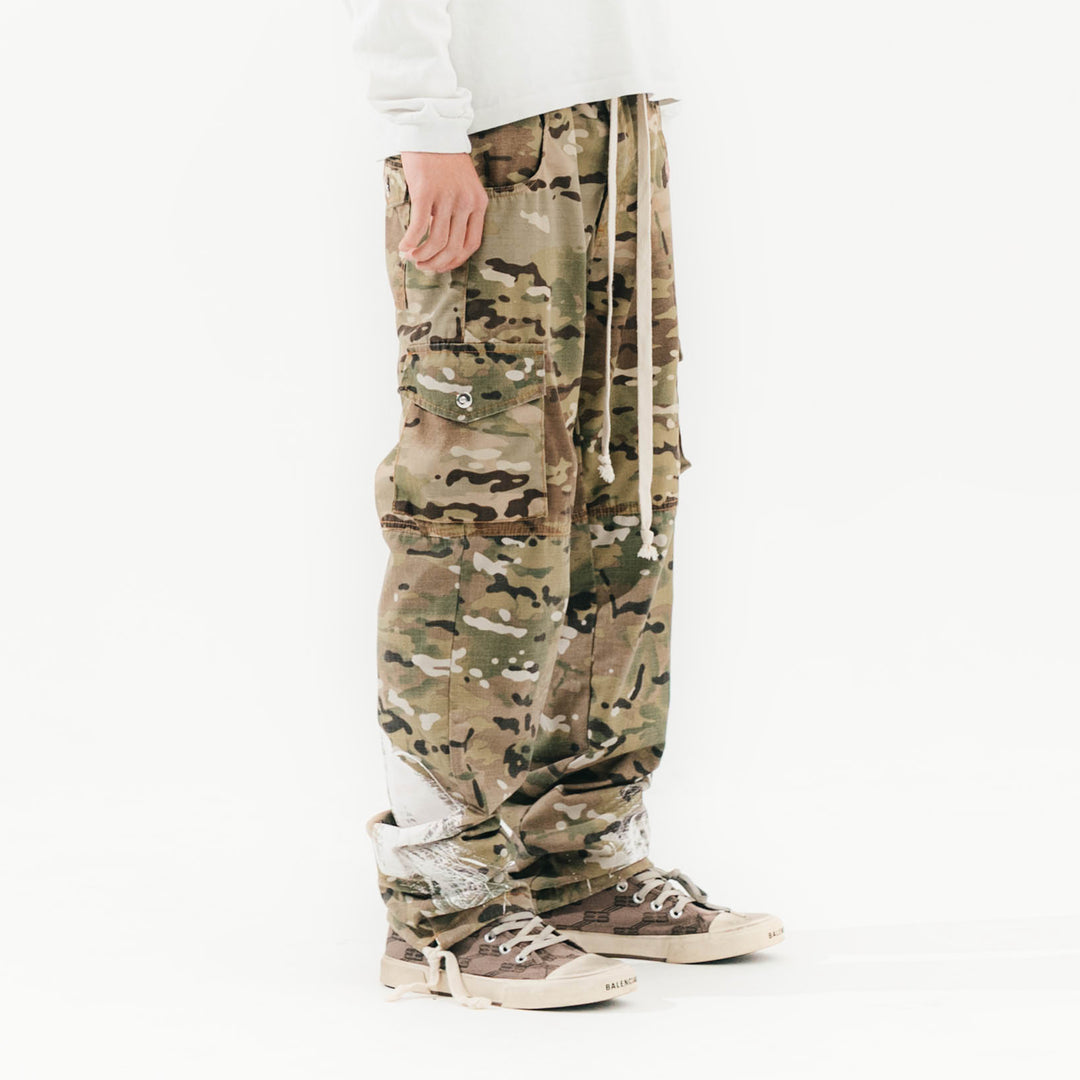FVCKTHISBRAND DOUBLE CAMO CARGO PANTS