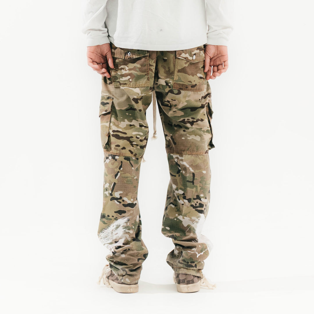 FVCKTHISBRAND DOUBLE CAMO CARGO PANTS