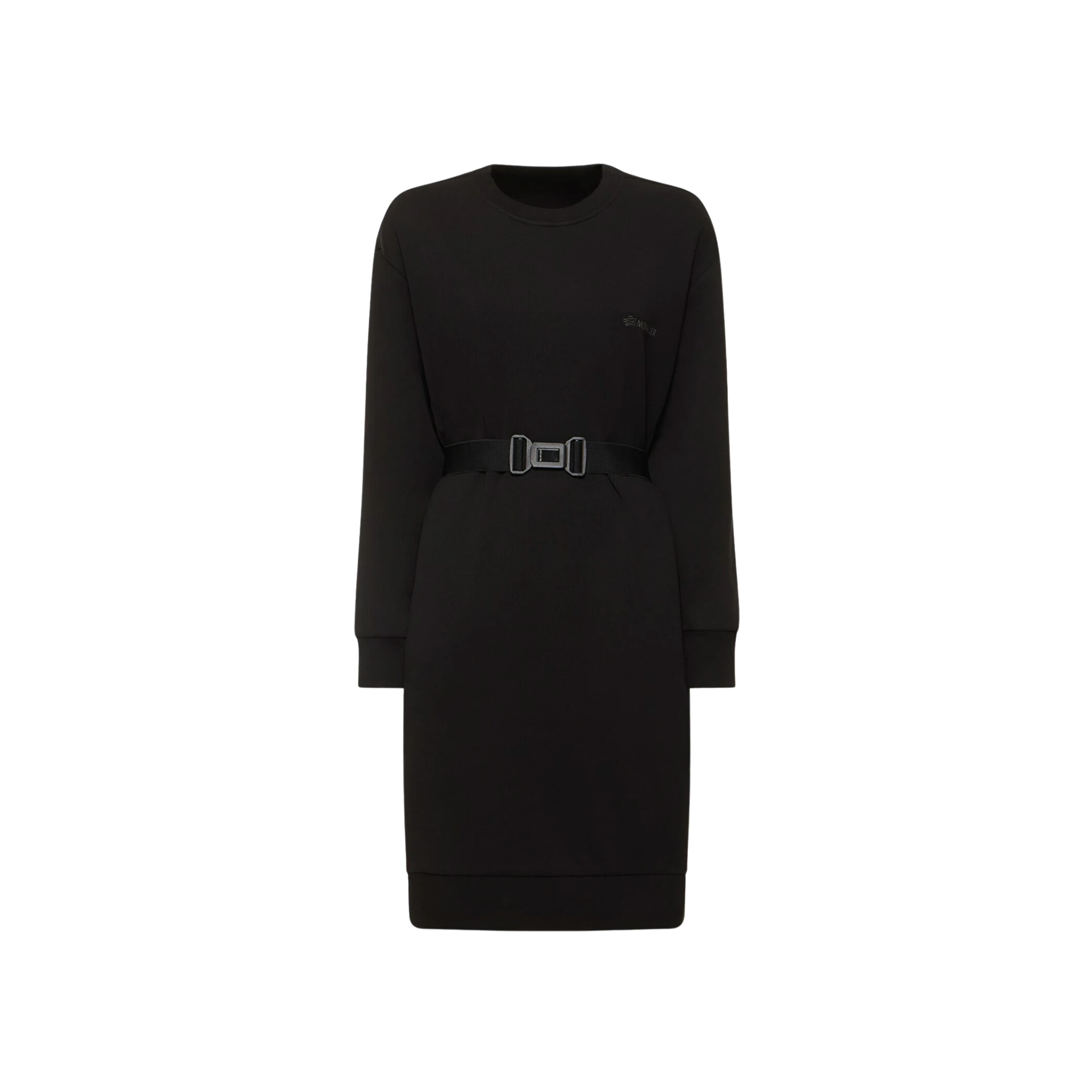 Moncler Cotton Sweat Dress Black