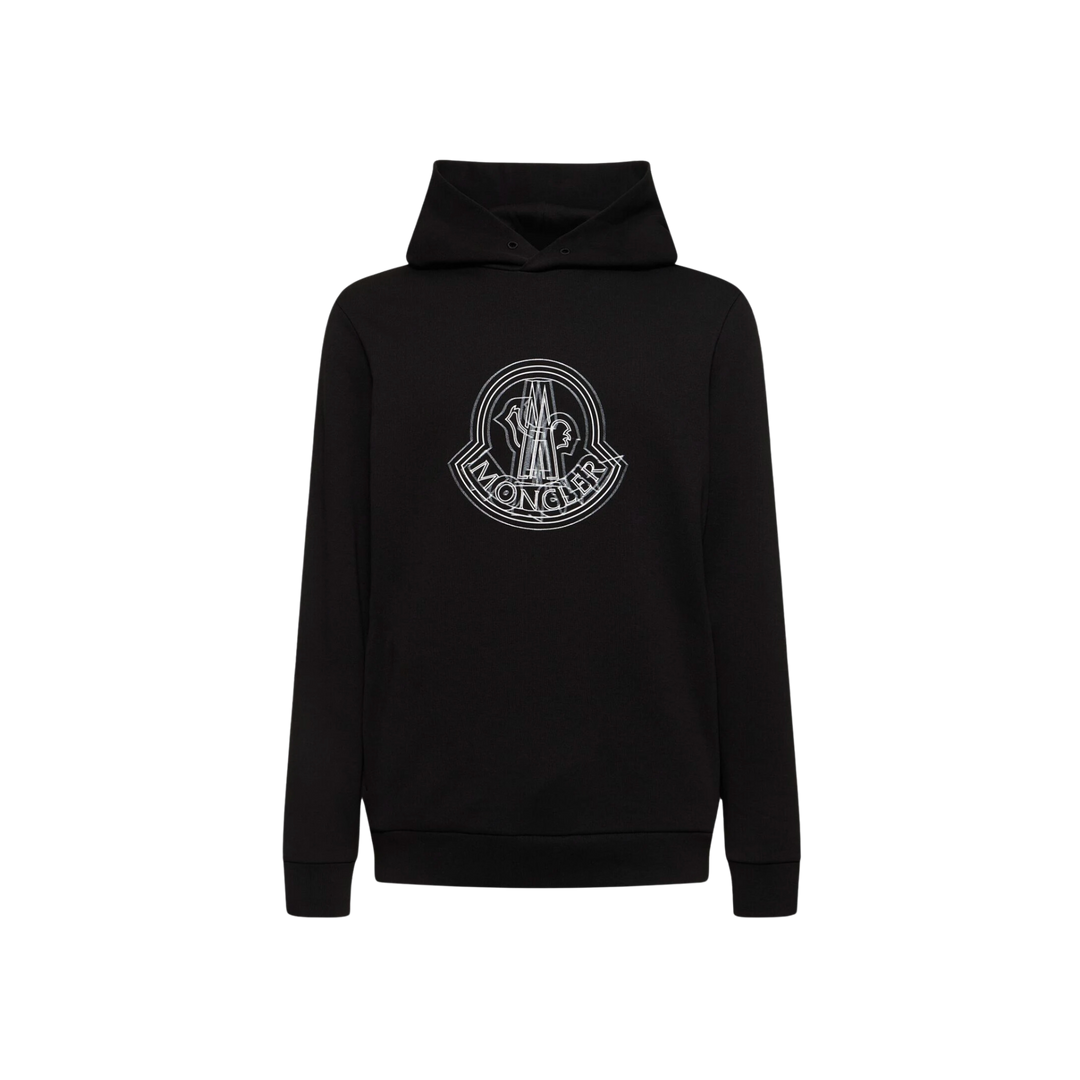 Moncler Logo Cotton Hoodie Black – N-Hype Moncler Logo Cotton Hoodie Black – N-Hype