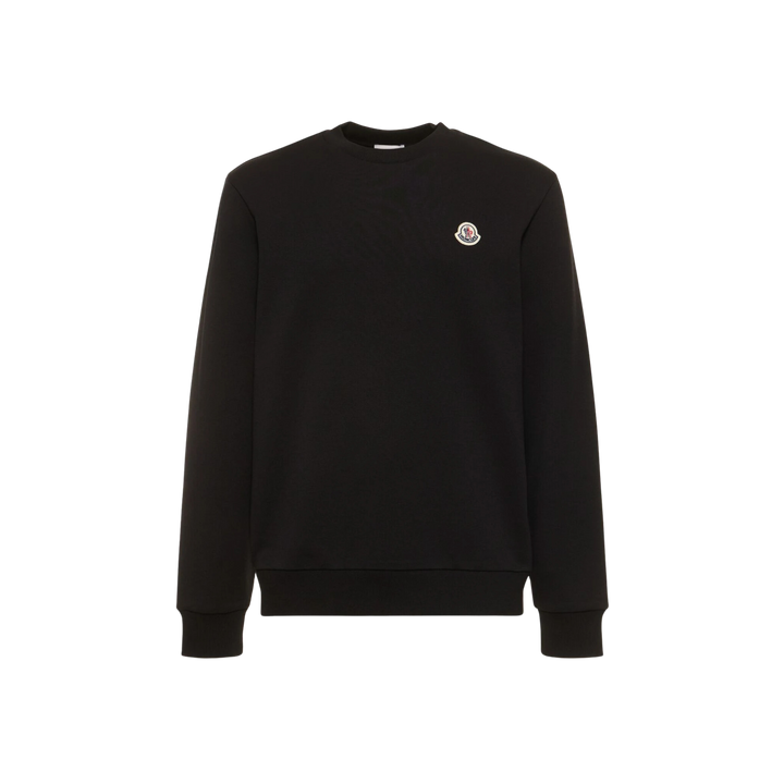 Moncler Logo Patch Cotton Sweatshirt Black