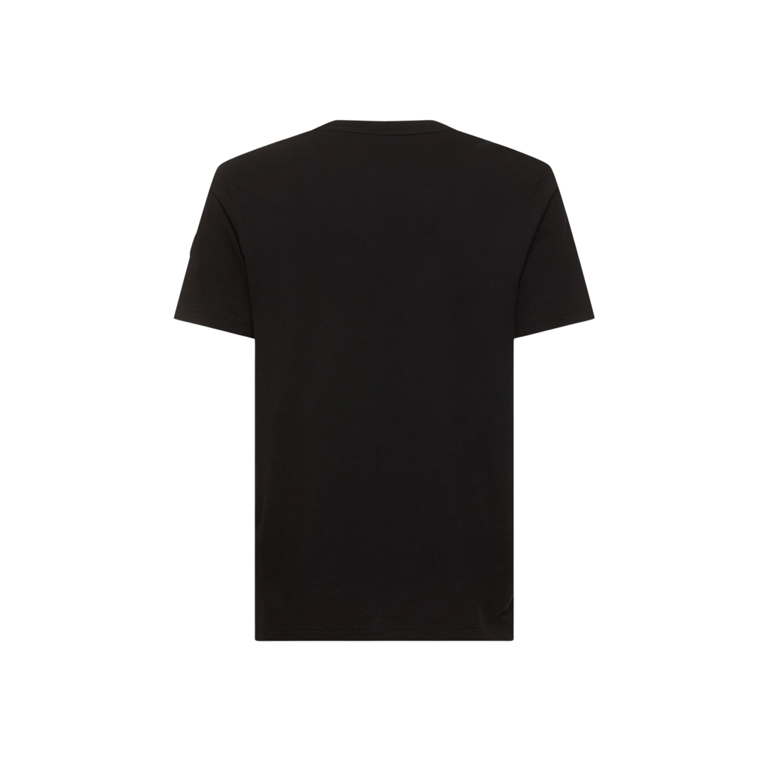 Moncler Logo White Cotton T-shirt Black