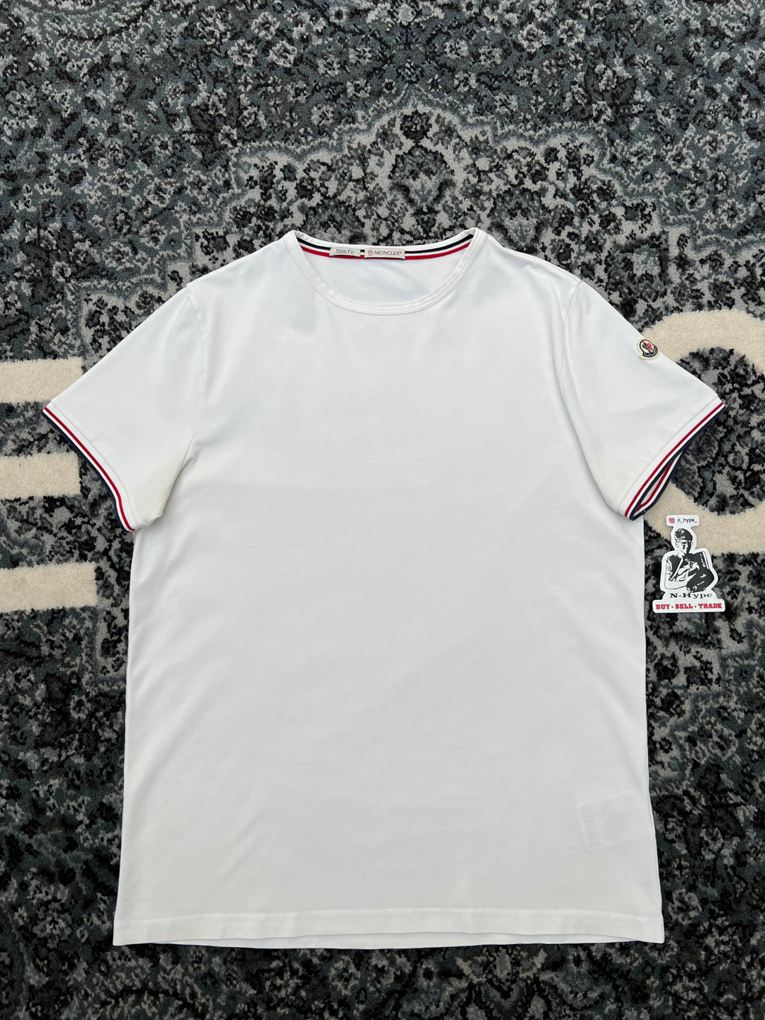 Moncler Cotton Jersey T-shirt White Showroom NHype Lodz Polska