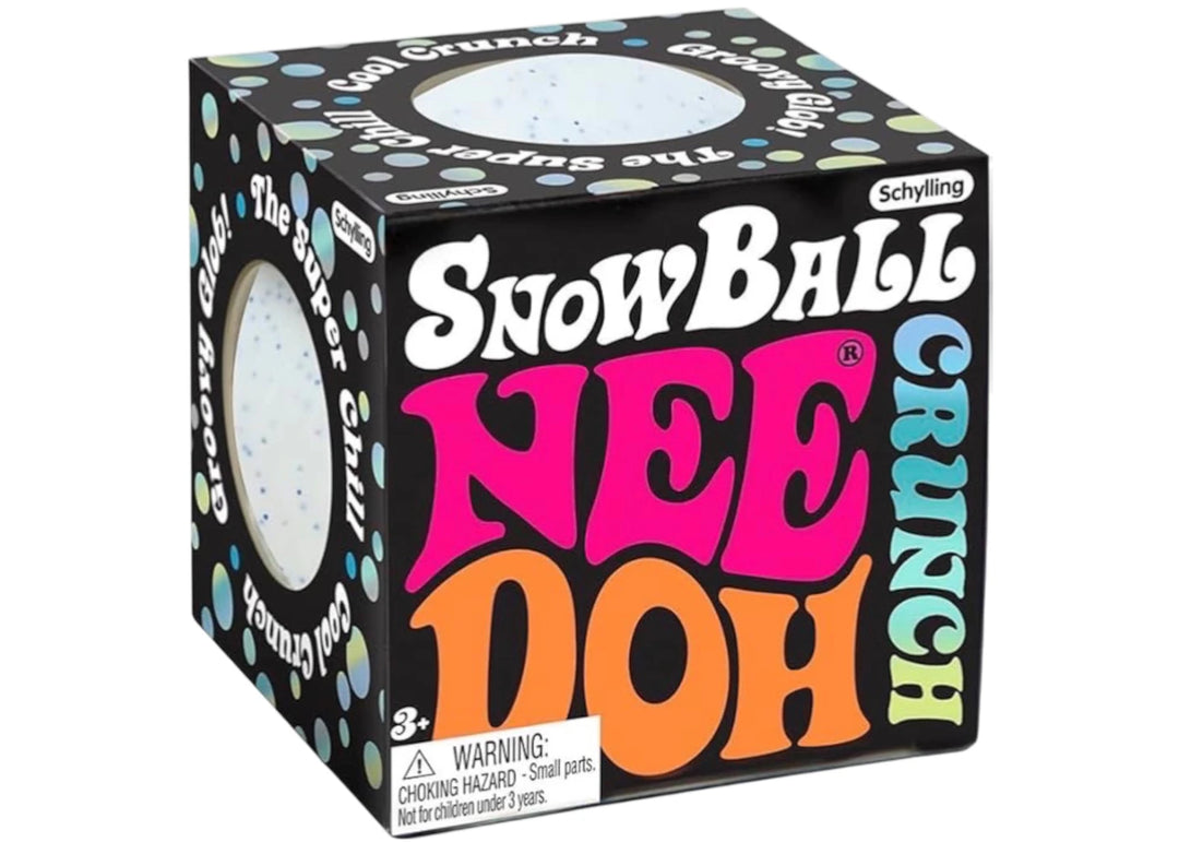 NeeDoh Snowball Crunch Squishy Fidget Toy White - Biel - N-Hype