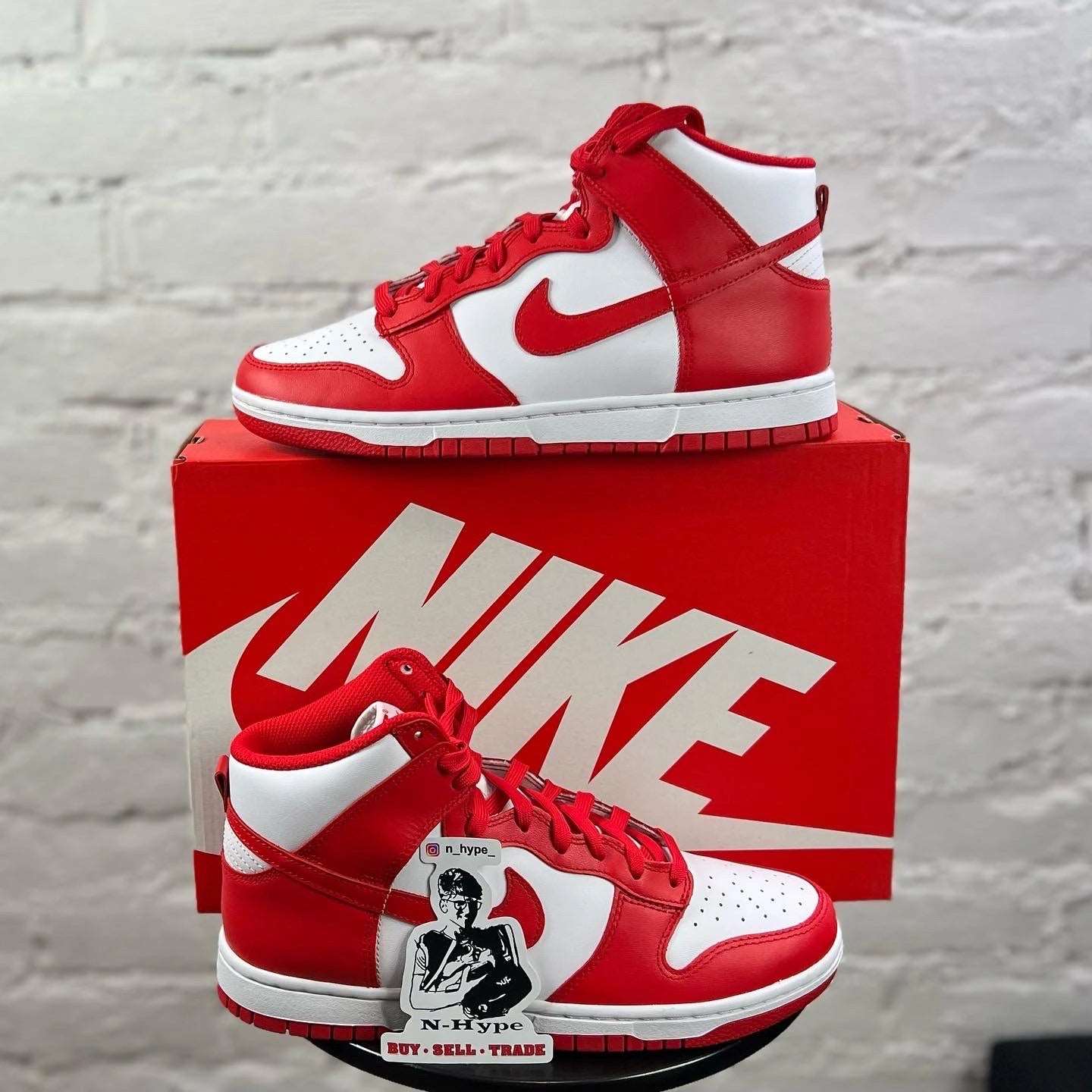 Nike dunk on sale high championship white/red