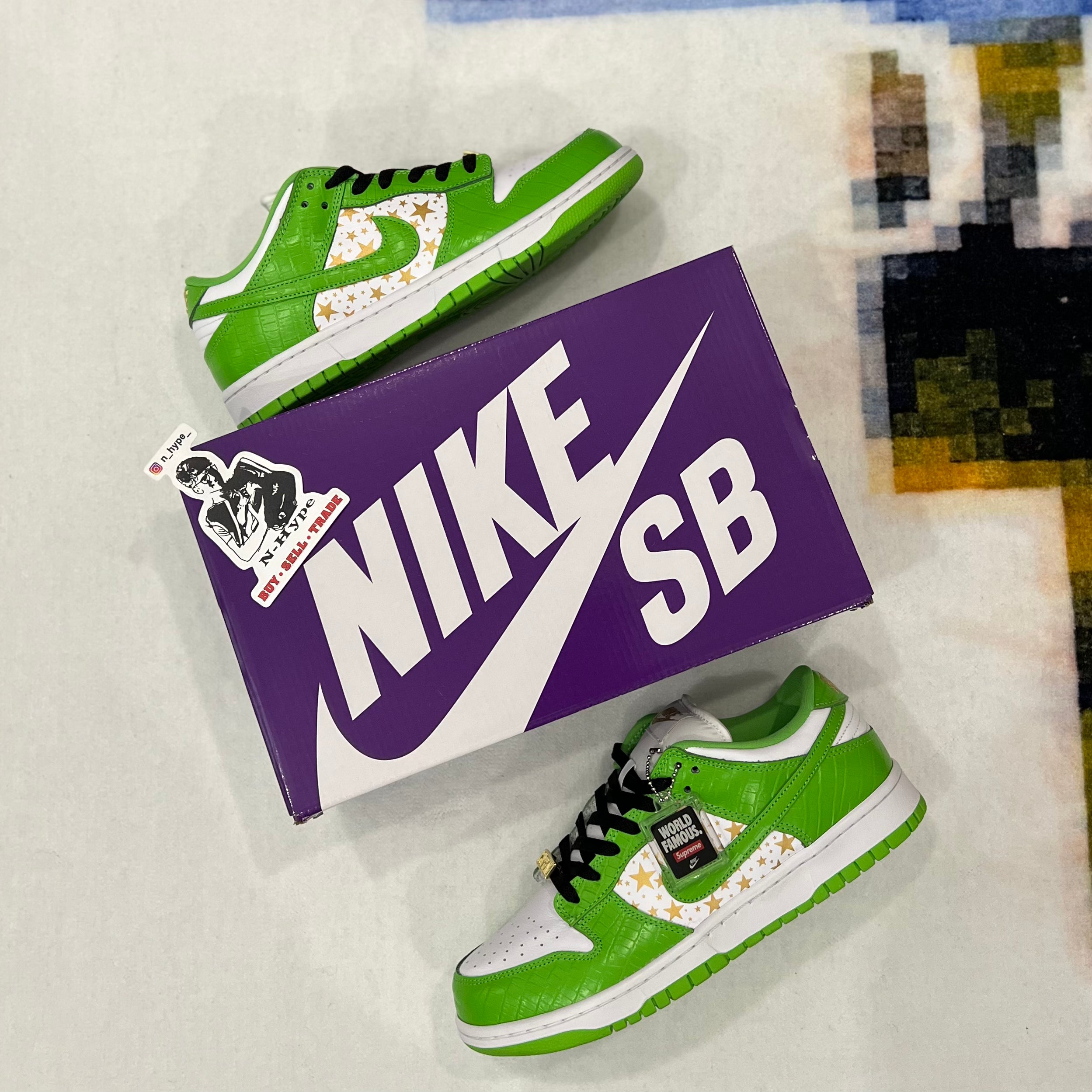 Nike SB Dunk Low Supreme Stars Mean Green (2021) Showroom NHype Lodz Polska 3