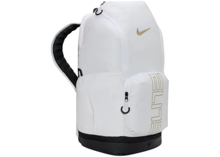 Nike Varsity Elite Backpack White/Black/Metallic Gold - Biel - N-Hype