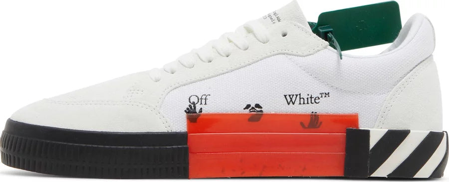 OFF-WHITE Low Vulcanized Canvas Suede White Navy Blue