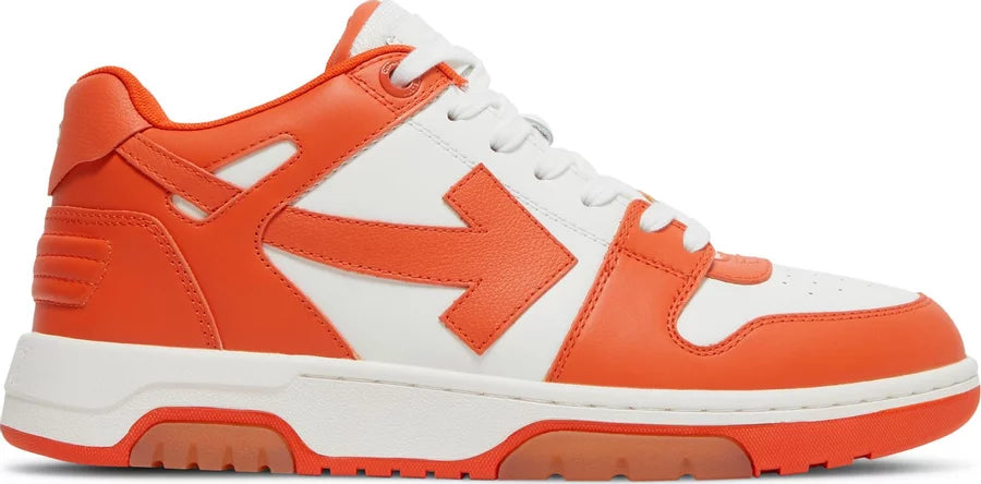 OFF-WHITE Out Of Office OOO Low Tops White Orange