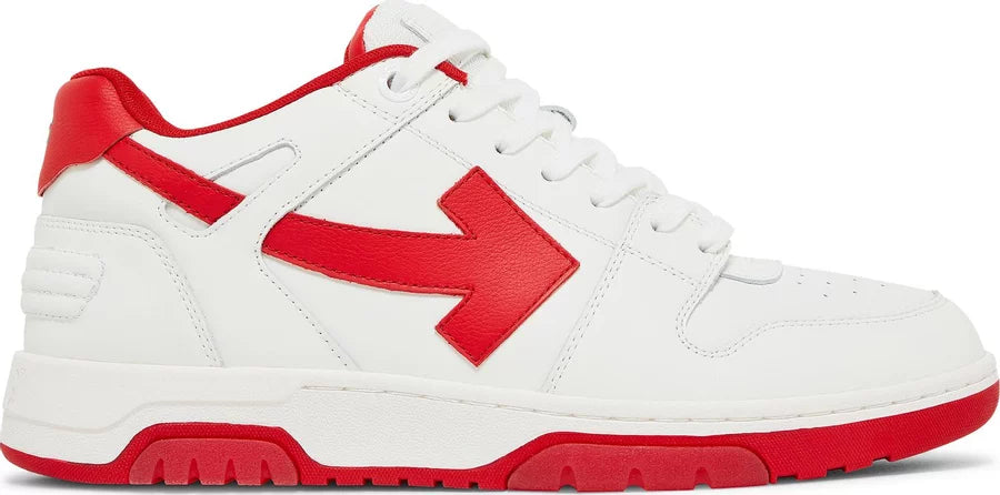 OFF-WHITE Out Of Office „OOO“ Low Tops Weiß Rot
