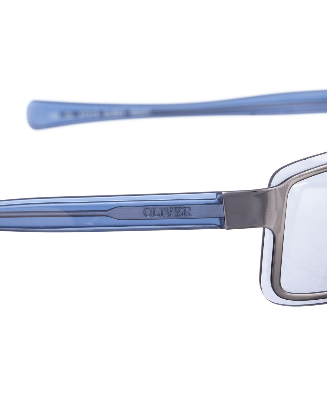 Oliver by Valentino 90's Navy Rectangular Frame Sunglasses
