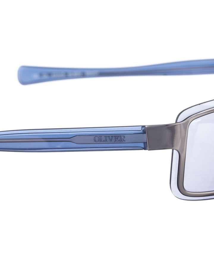 Oliver by Valentino 90's Navy Rectangular Frame Sunglasses
