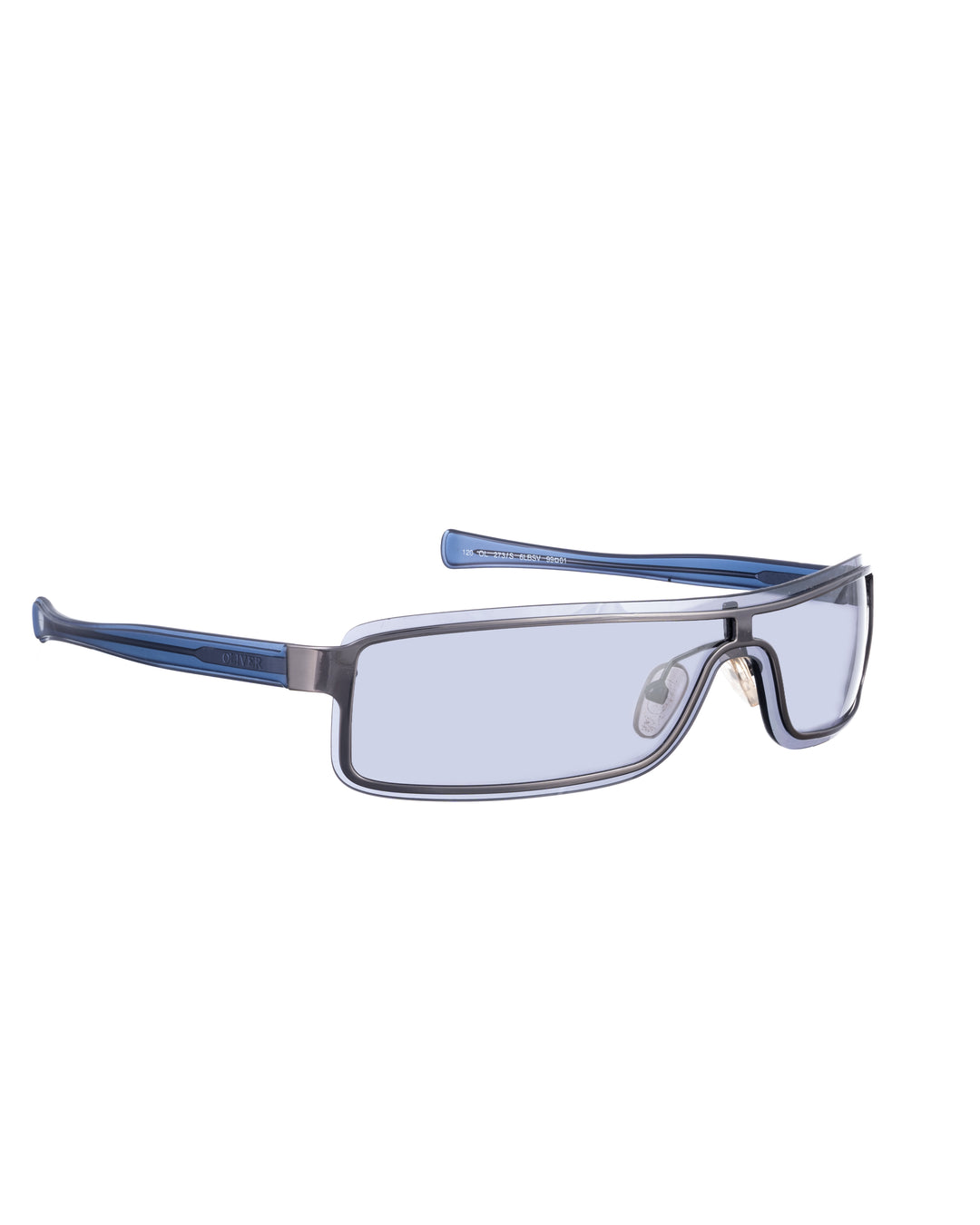 Oliver by Valentino 90's Navy Rectangular Frame Sunglasses