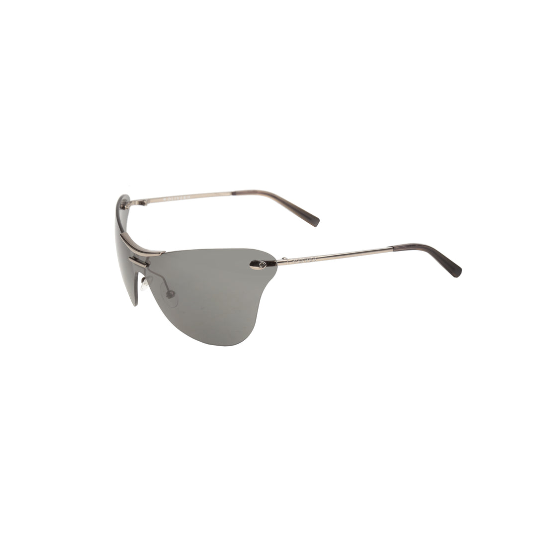 Oliver by Valentino 90's Silver Oversize Cat-Eye Sunglasses