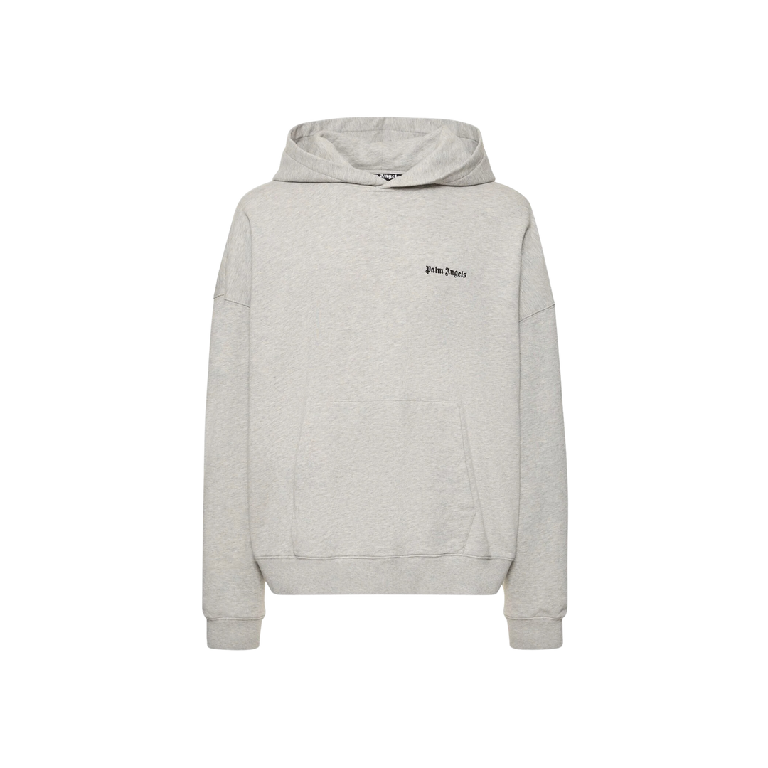 Palm Angels Logo Embroidered Cotton Hoodie