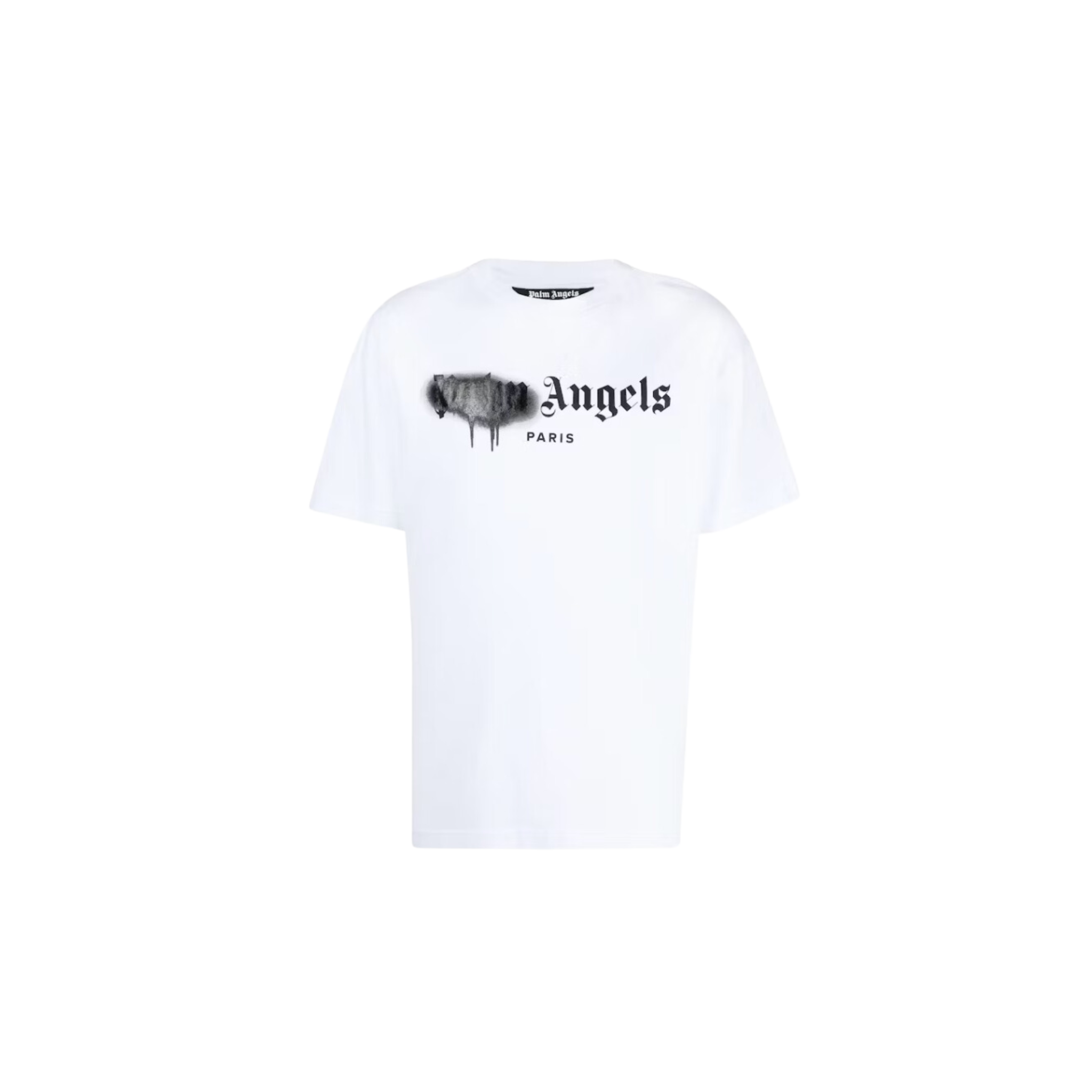 Palm Angels Paris Sprayed Logo T-Shirt Weiß