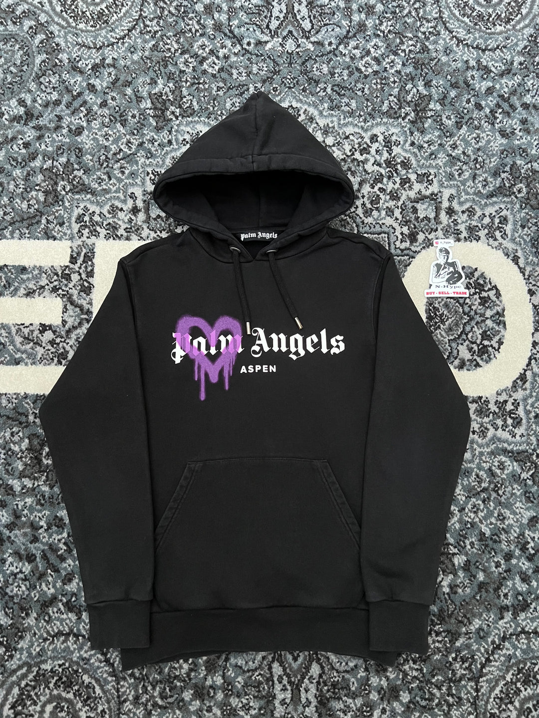 Palm Angels Aspen Logo Print Hoodie Black Showroom NHype Lodz Polska