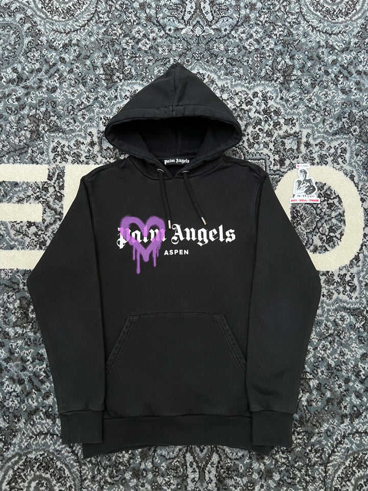 Palm Angels Aspen Logo Print Hoodie Black Showroom NHype Lodz Polska