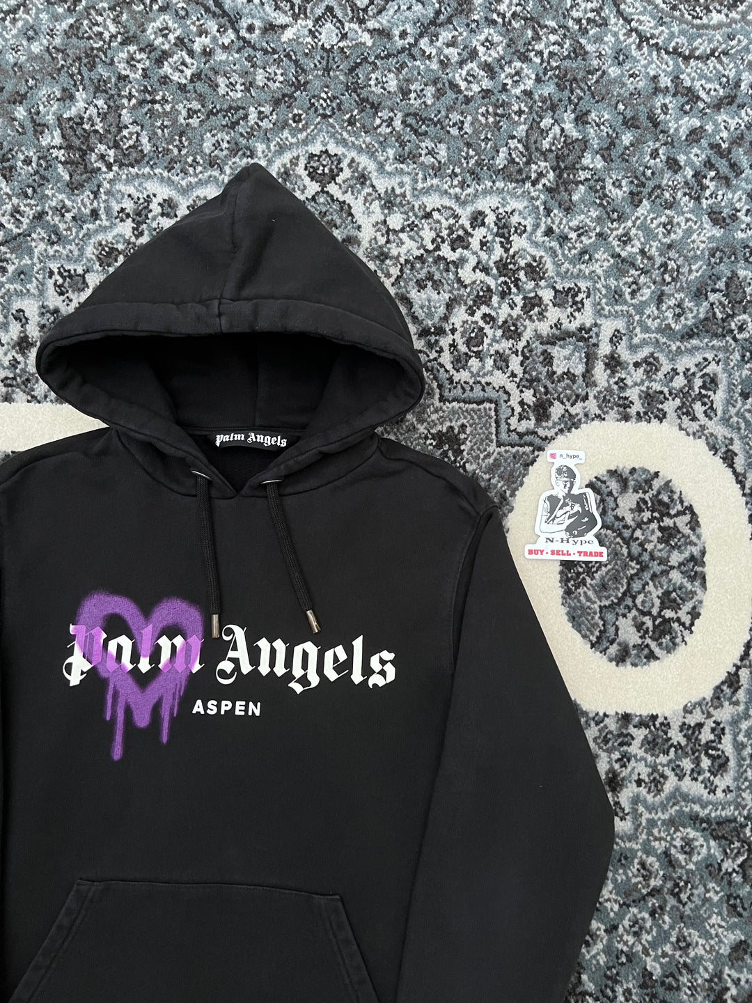 Palm Angels Aspen Logo Print Hoodie Black Showroom NHype Lodz Polska 2