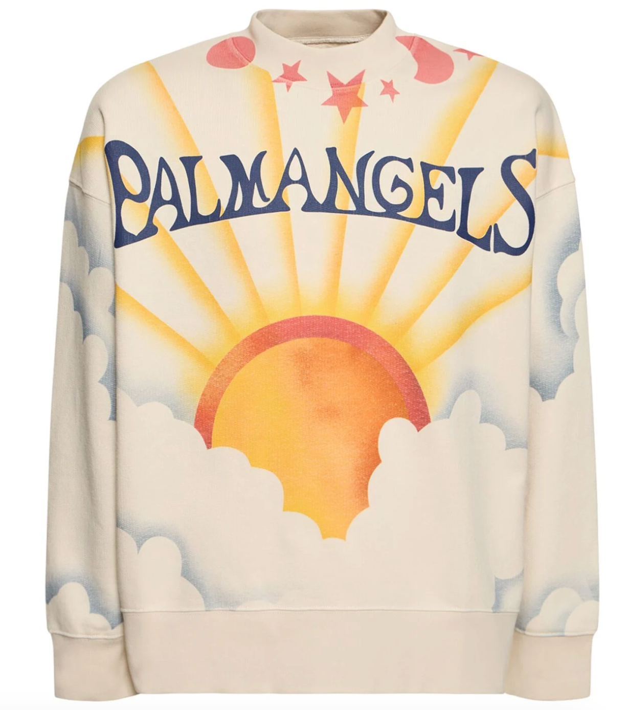 Palm Angels Palm Sunrise Cotton Crewneck Sweatshirt Front Lodz Polska