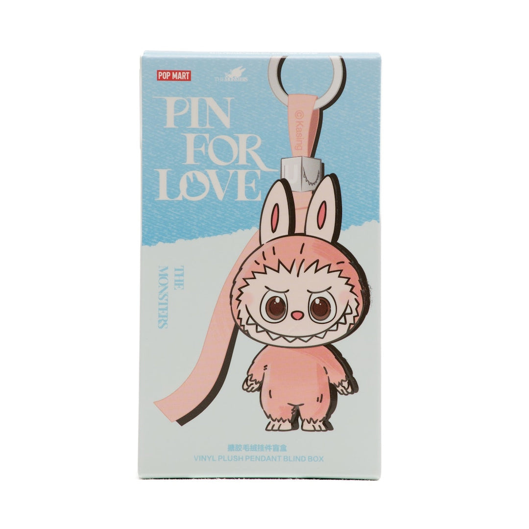Pop Mart Labubu The Monsters Pin for Love Series Vinyl Plush Pendant (N-Z) Single Blind Box - Czarny - N-Hype