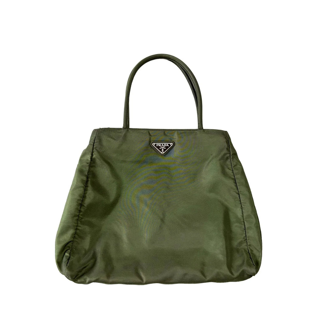 Prada Vintage Khaki Nylon Bag N Hype