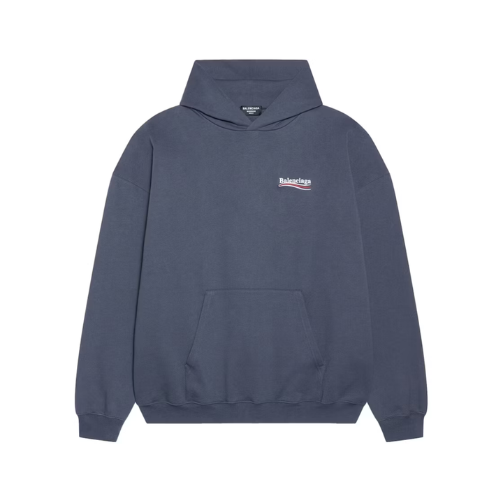 Balenciaga Political Campaign Large Fit Hoodie Dark Grey