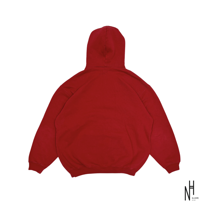BALENCIAGA BB Logo Hoodie Red
