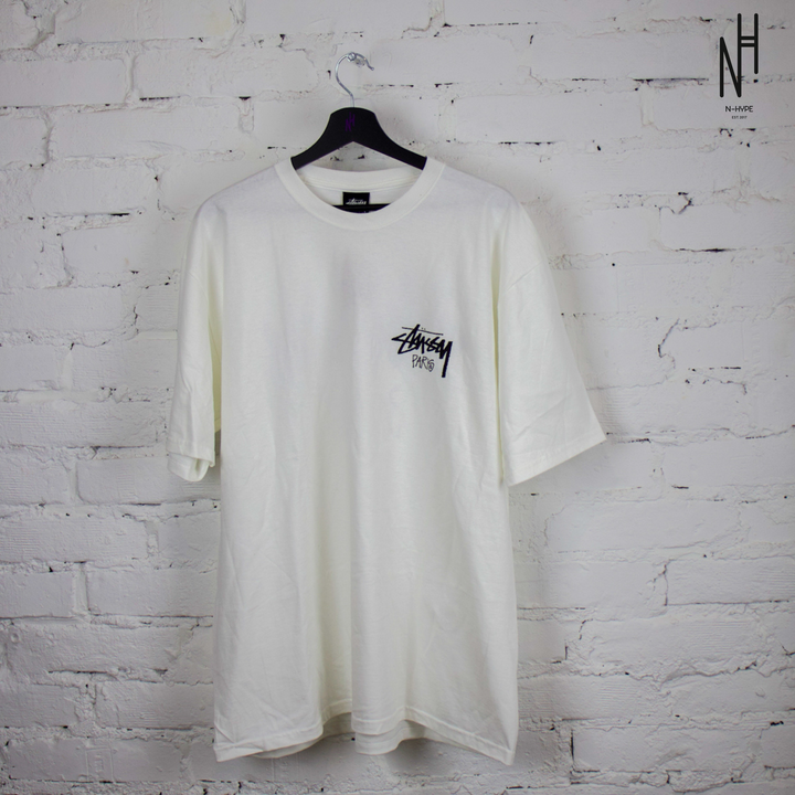 Stussy Stock Paris Tee White