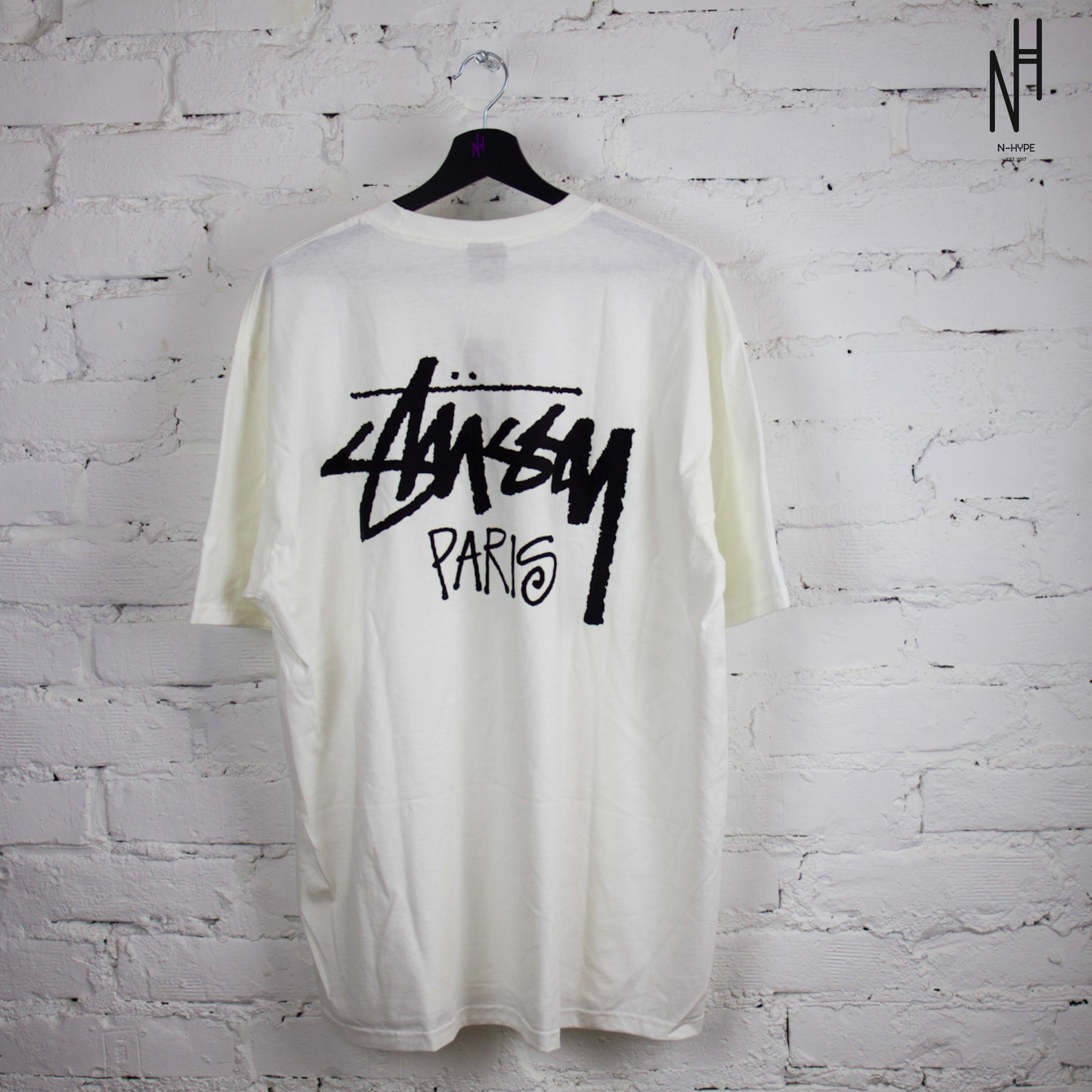 Stussy Stock Paris Tee White