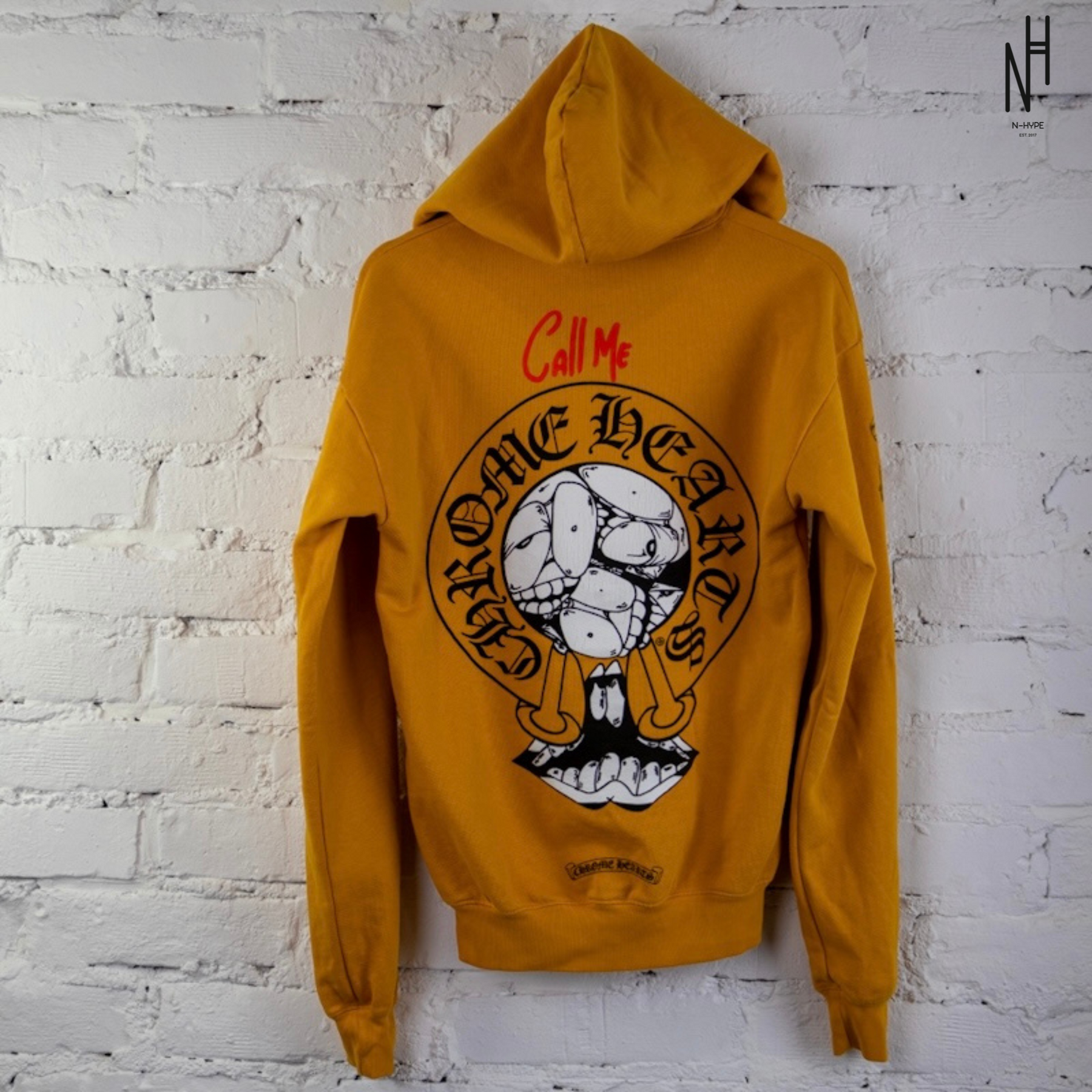 Chrome Hearts Matty Boy Call Me Hoodie Yellow – N-Hype Chrome Hearts Matty Boy Call Me Hoodie Yellow – N-Hype