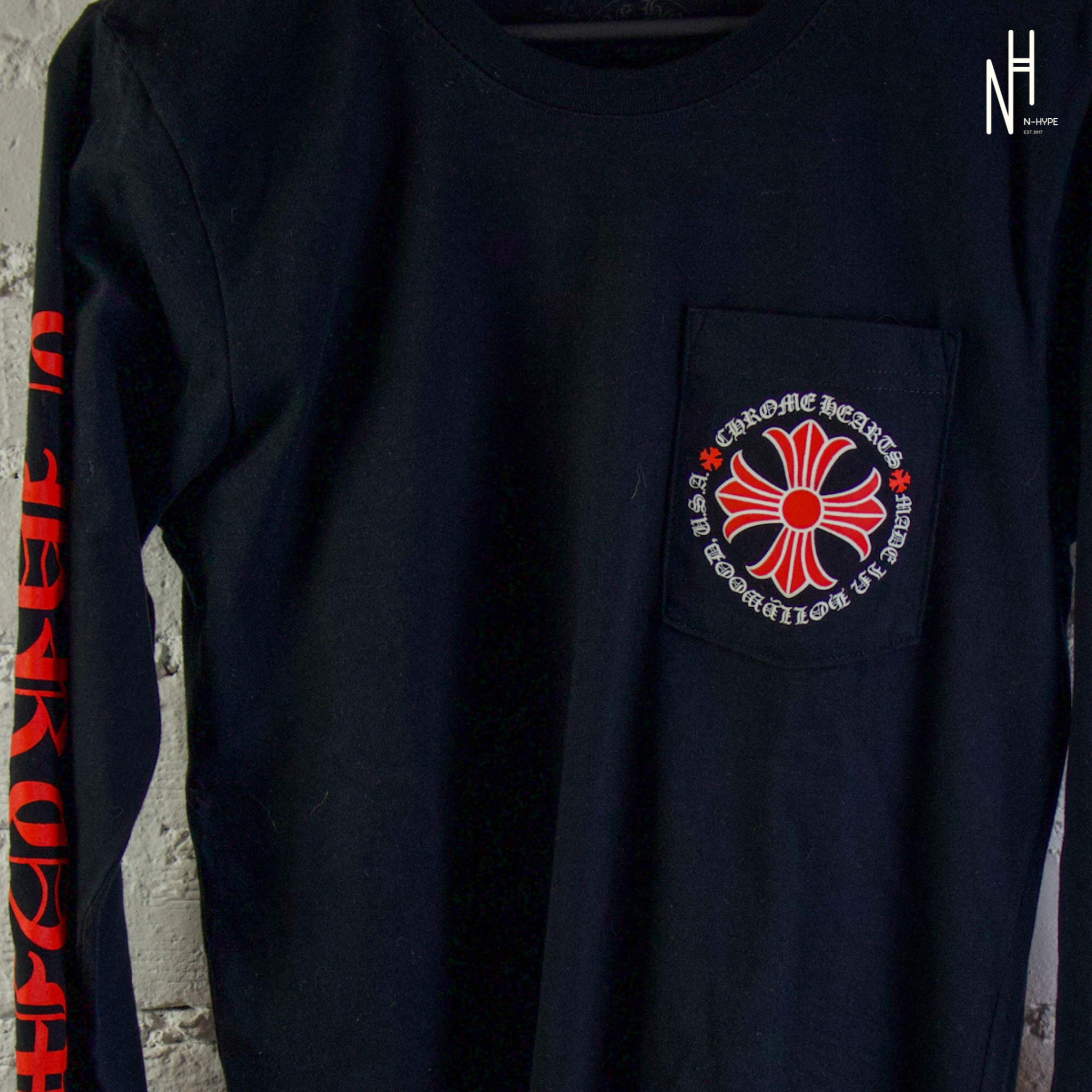 Chrome Hearts Made In Hollywood Plus Cross L/S Black/Red