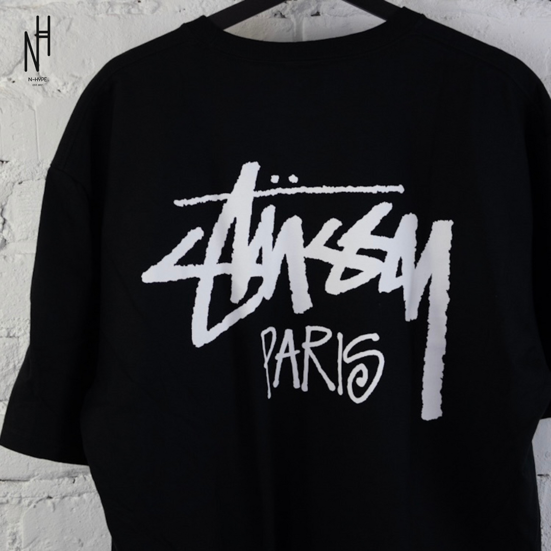 Stussy Stock Paris Tee Black