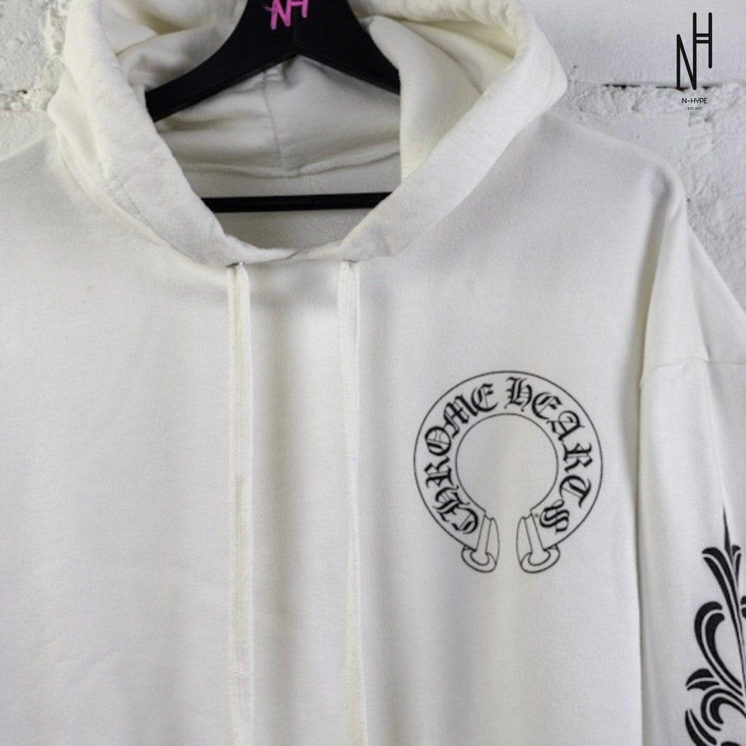 Chrome hearts white hoodie hotsell