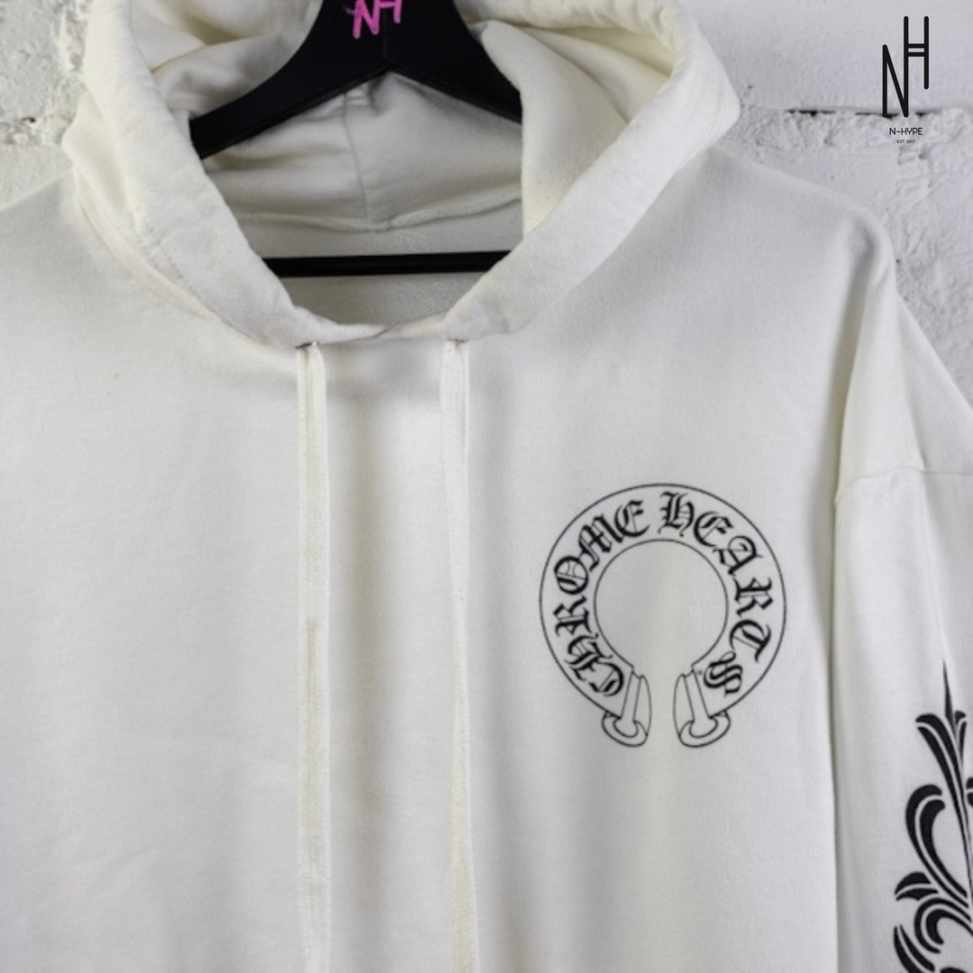 Chrome Hearts Horseshoe Hoodie White N Hype