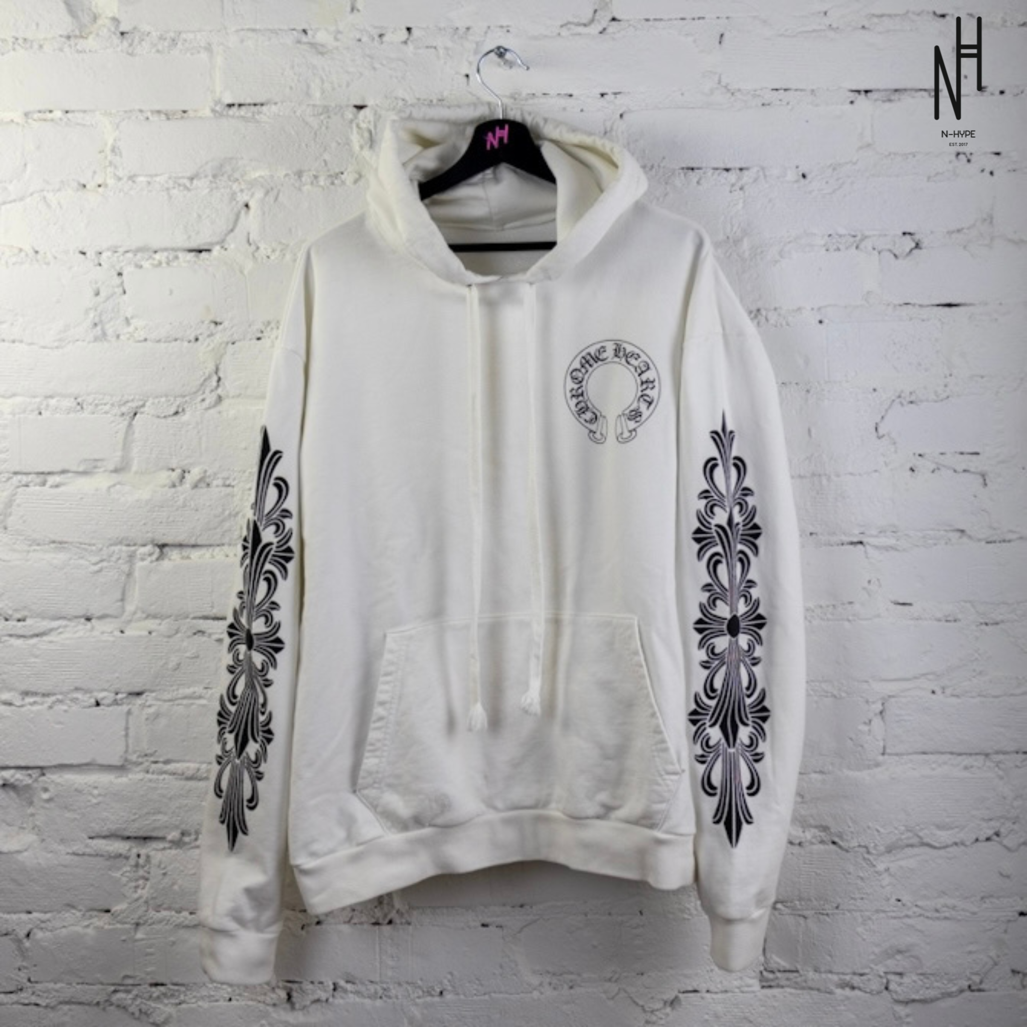 Chrome Hearts Horseshoe Hoodie White