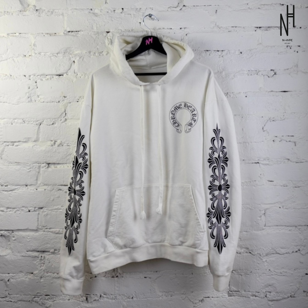 Chrome Hearts Horseshoe Hoodie White | N-Hype