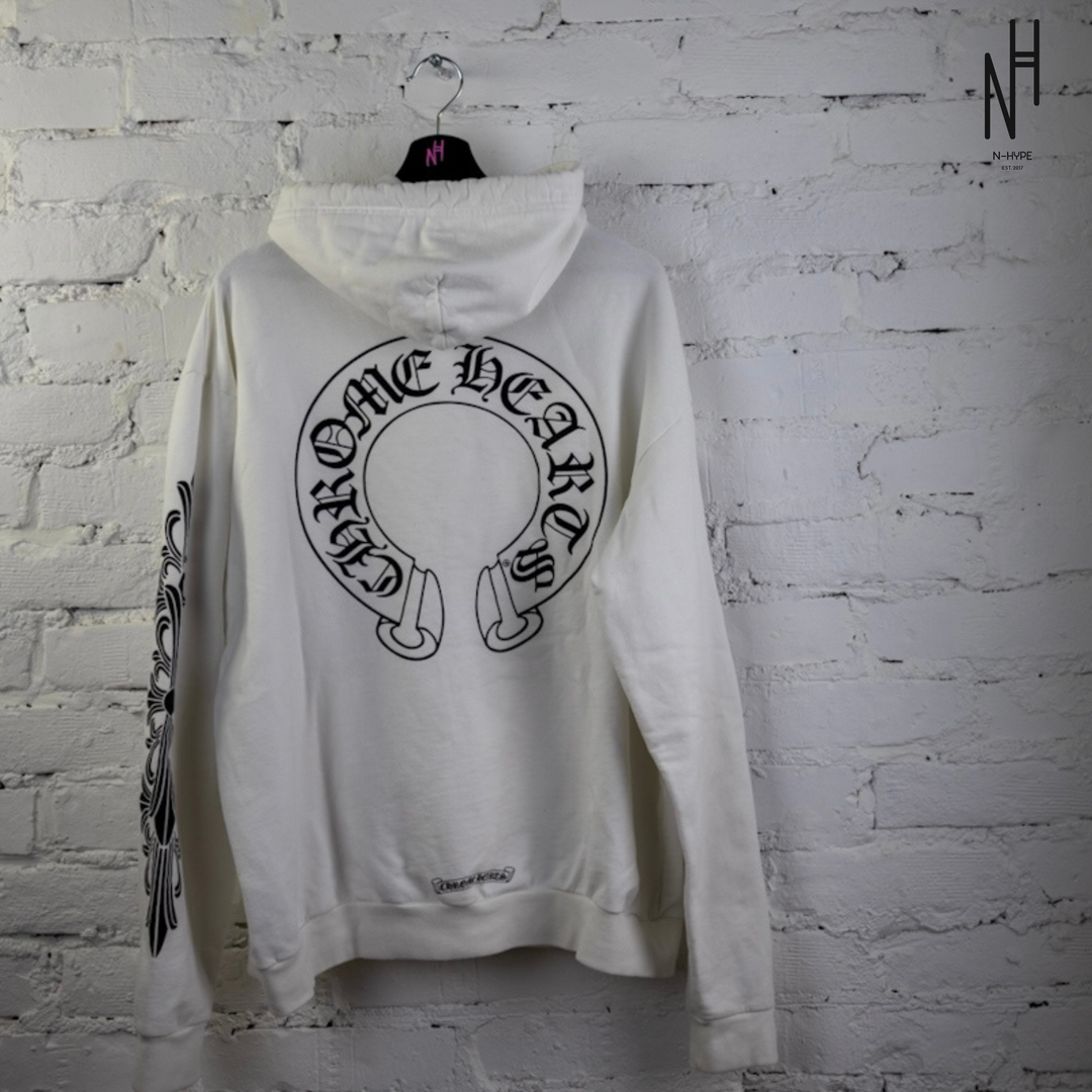 Chrome Hearts Horseshoe Hoodie White