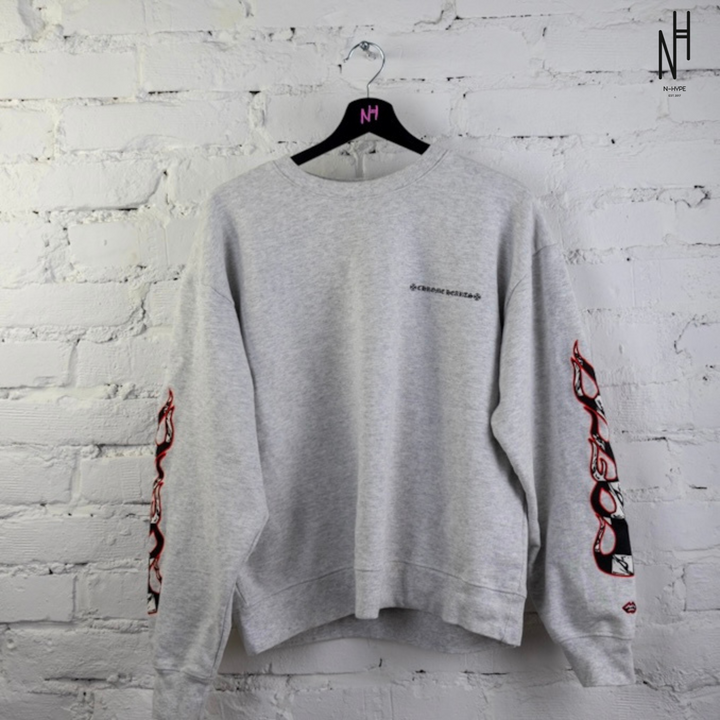 Chrome Hearts Matty Boy Brain Crewneck Heather Grey