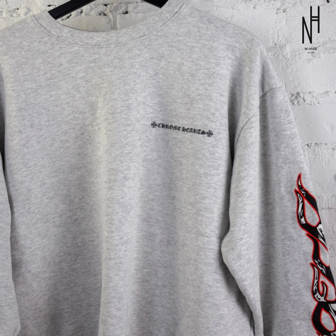 Chrome Hearts Matty Boy Brain Crewneck Heather Grey