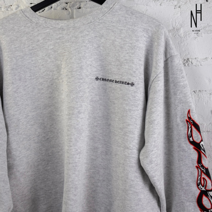 Chrome Hearts Matty Boy Brain Crewneck Heather Grey