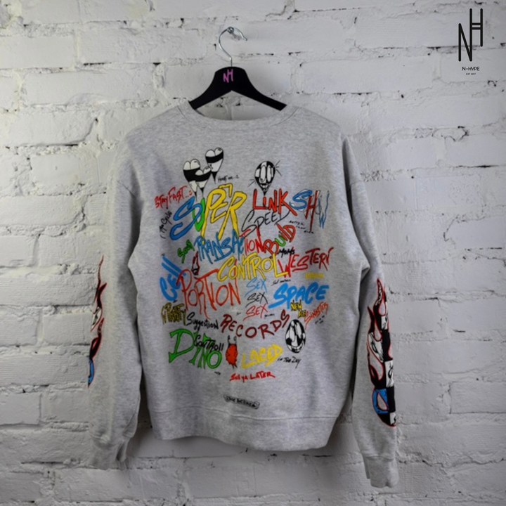 Chrome Hearts Matty Boy Brain Crewneck Heather Grey