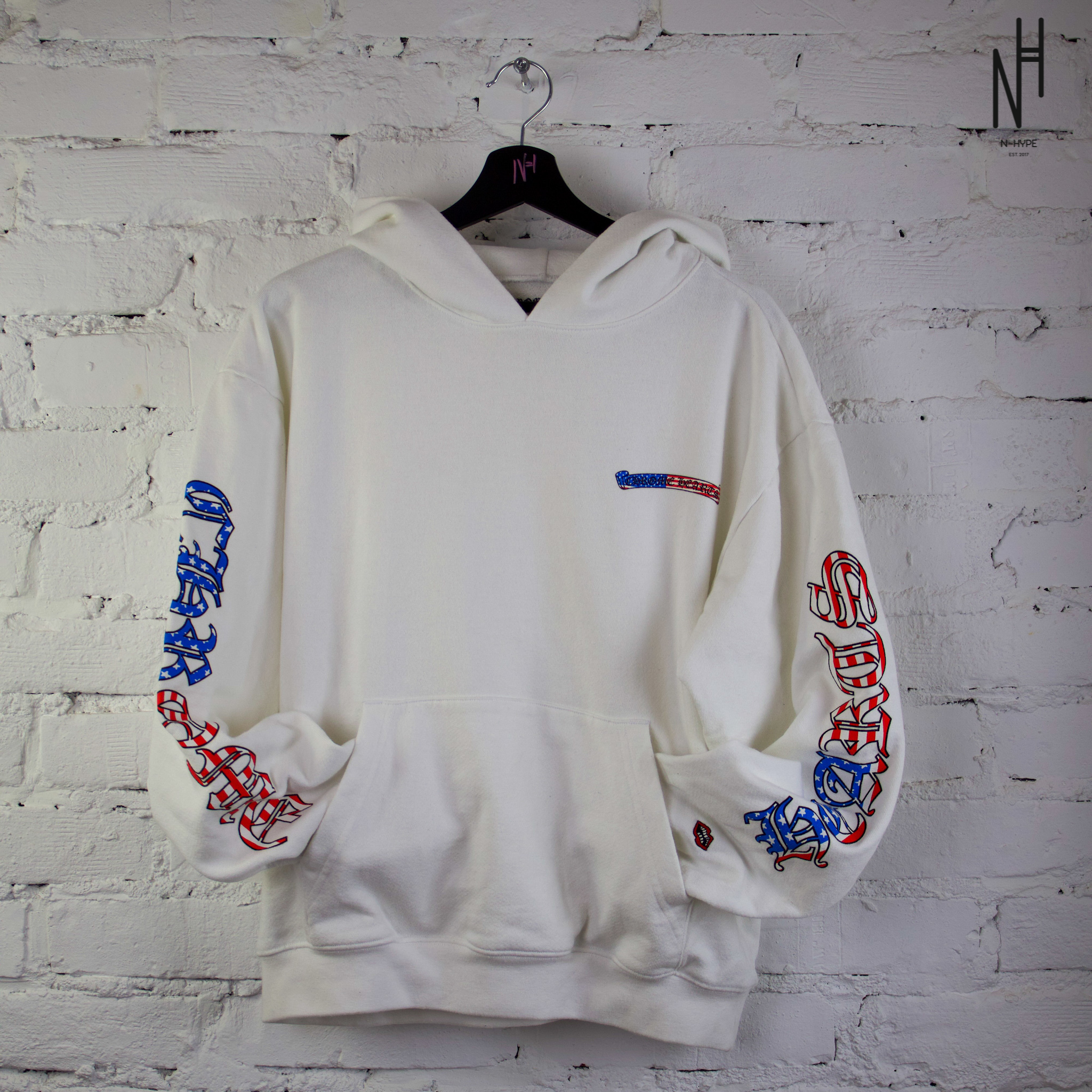 Chrome Hearts Matty Boy USA Hoodie White