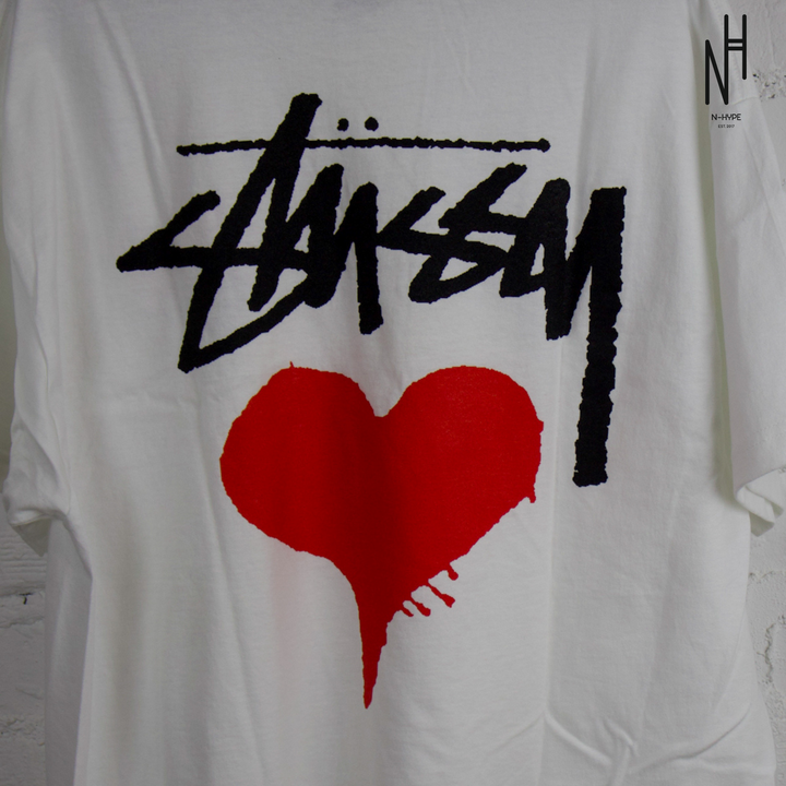 Stussy Stock Heart Tee White