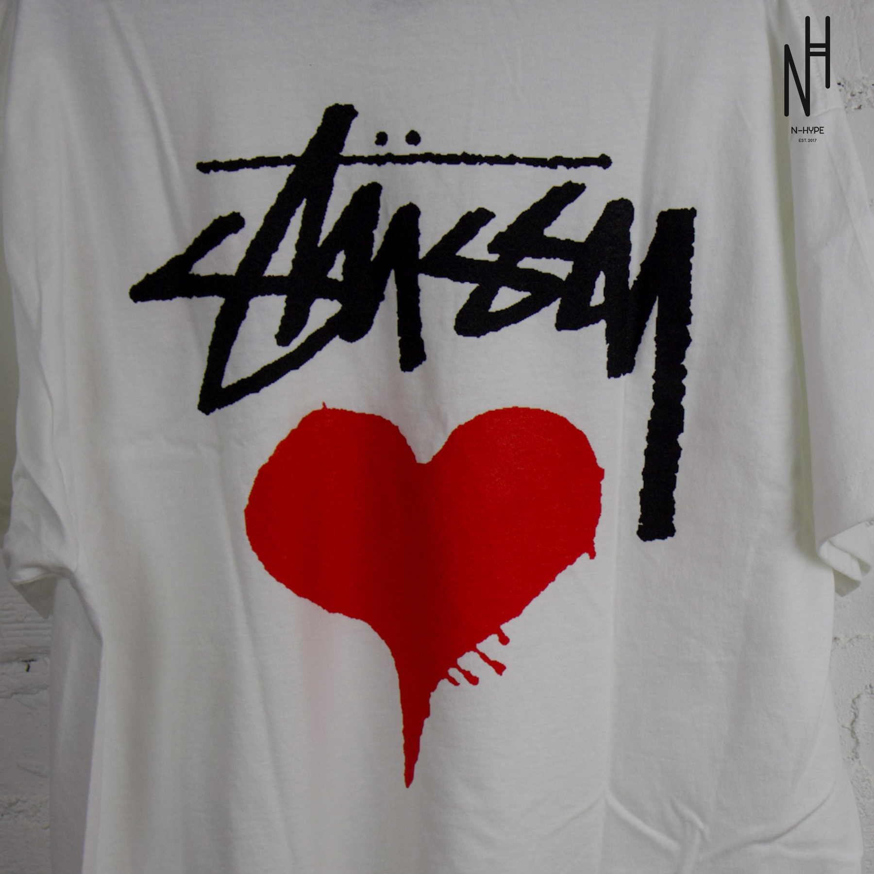 Stussy Stock Heart Tee White – N-Hype Stussy Stock Heart Tee White – N-Hype