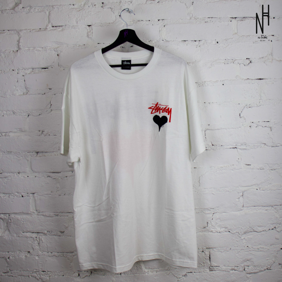 Stussy Stock Heart Tee White