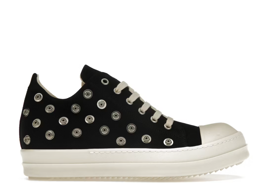 Rick Owens DRKSHDW Low Sneaks Eyelet Black Milk DU02C5802 Rick Owens DRKSHDW Low Sneaks Eyelet Black Milk DU02C5802