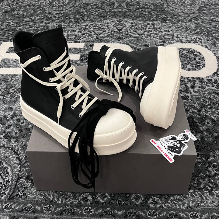 Rick Owens Mega Bumper Leather Sneakers Black Milk Showroom NHype Lodz Polska